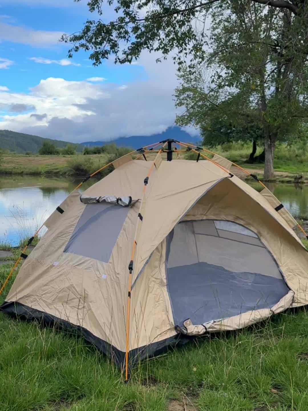3-4 Person Instant Pop Up Camping Tent Waterproof Quick Setup Outdoor Portable
