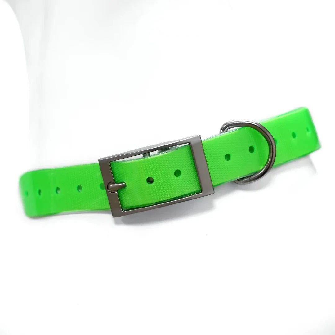2.5cm Wide Heavy Duty TPU Dog Collar Waterproof Hunting Adjustable Pet Collar 8 Colors For Large Medium Dogs Outdoor Training