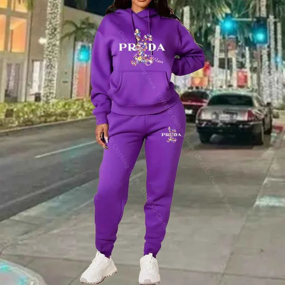 Women's Luxury Oversized Tracksuit 2-Piece Set
