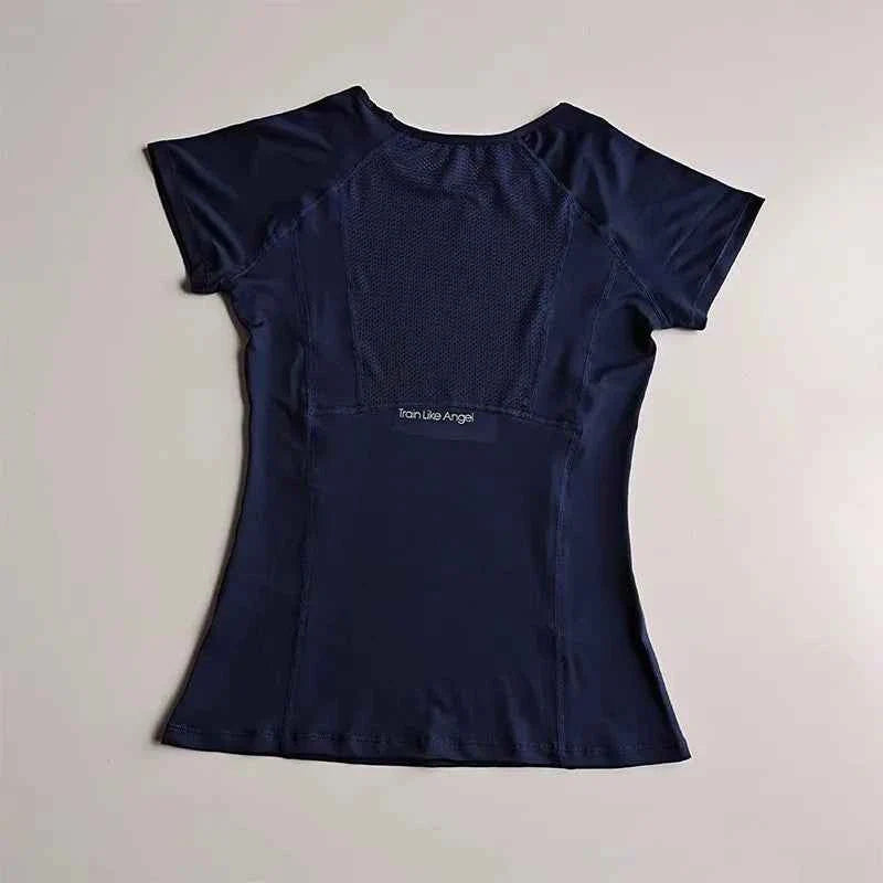 Women's Quick-Dry Mesh Yoga T-Shirt