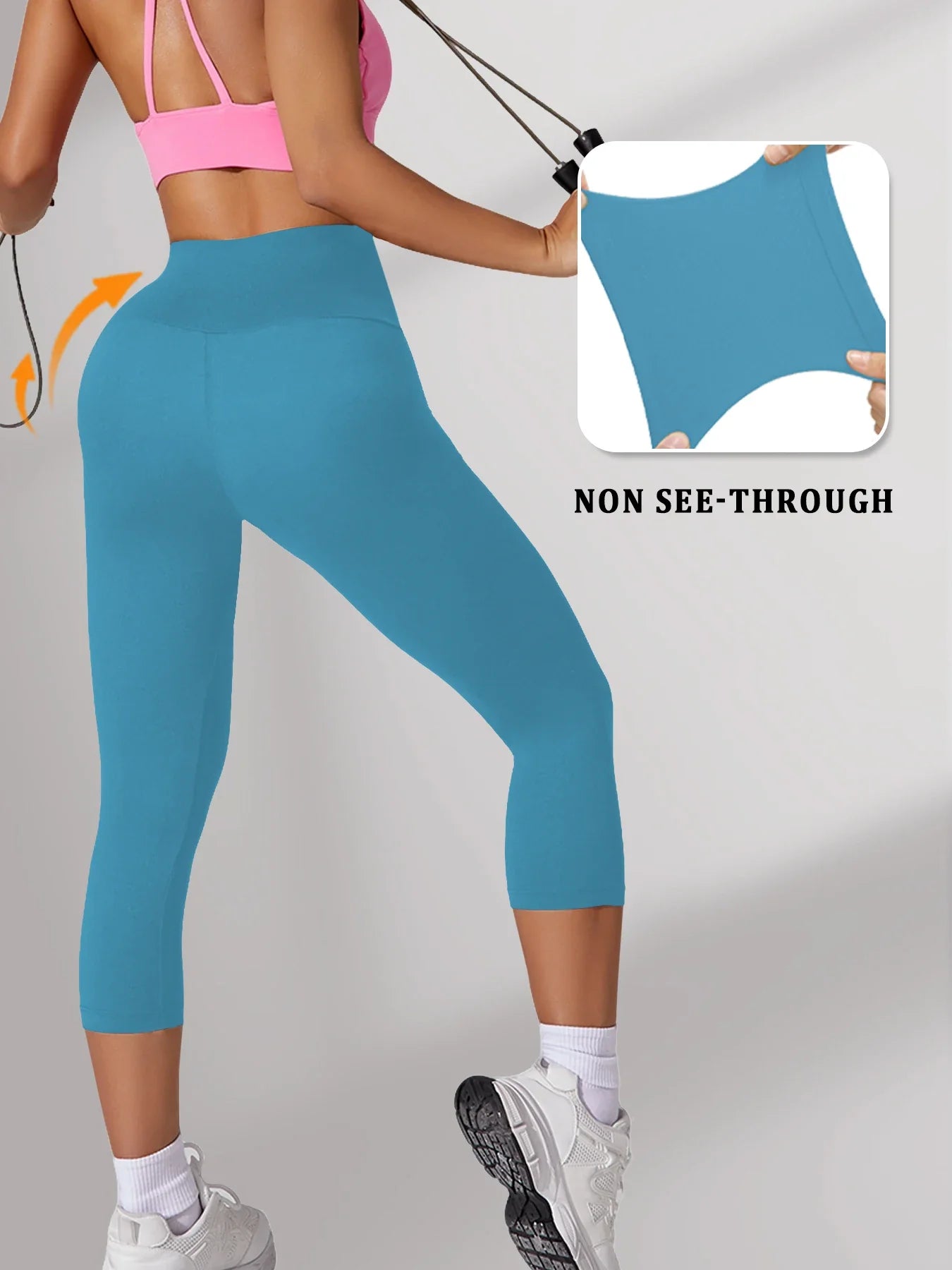 High Waisted Capri Yoga Pants - Tummy Control